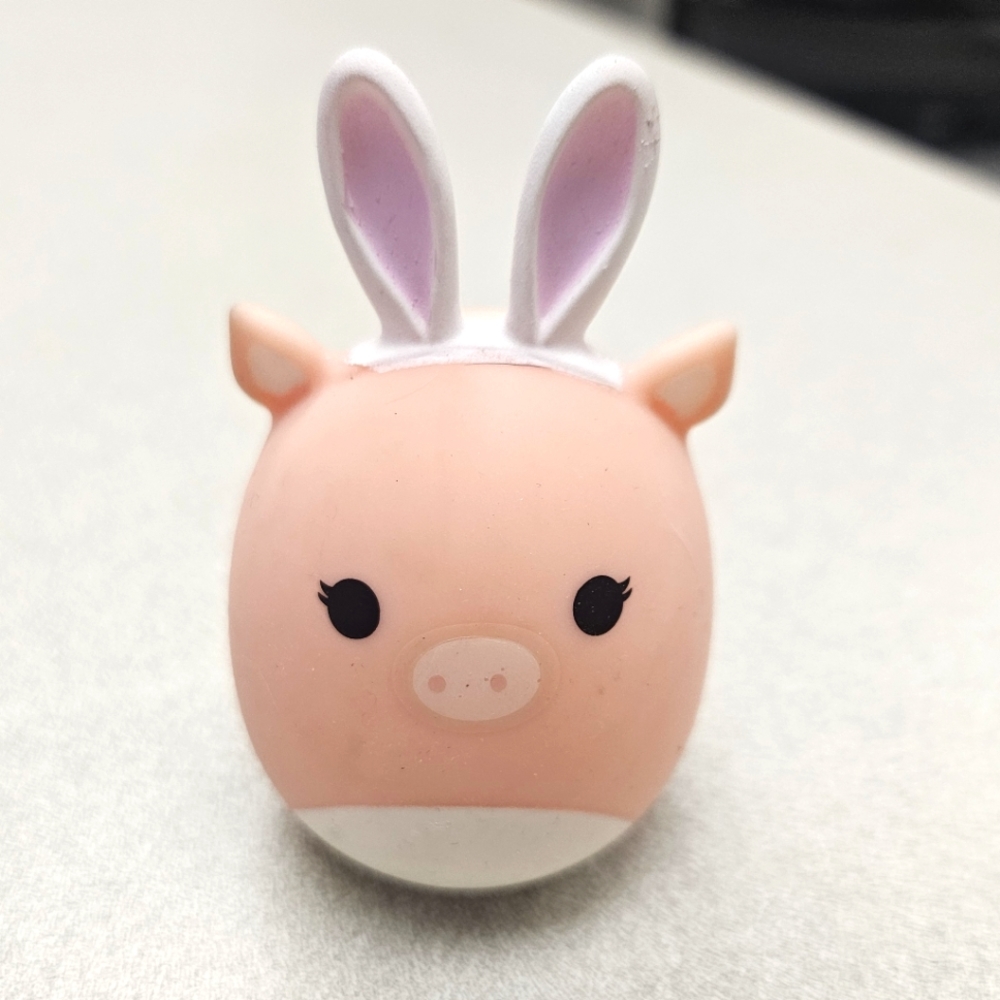 Squooshems By Squishmallow Pig With Bunny Ears Easter 2" Stress Ball